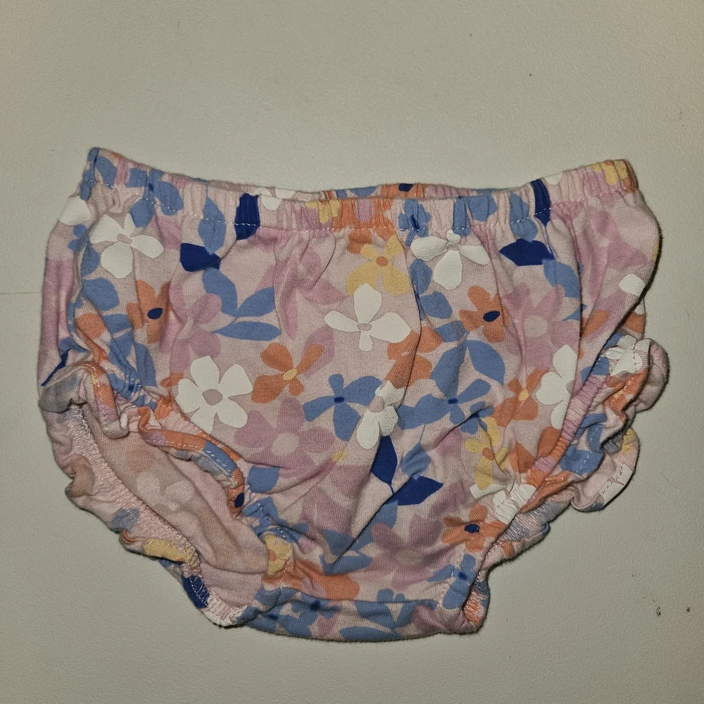 Carter's Floral Diaper Cover Set with Pink and Blue Infants Sz 6m